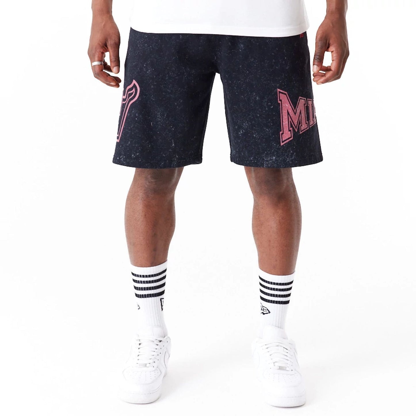 New Era Miami Heat NBA Washed Black Shorts