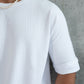 ELEGANT T SHIRT WAFFLE - WHITE