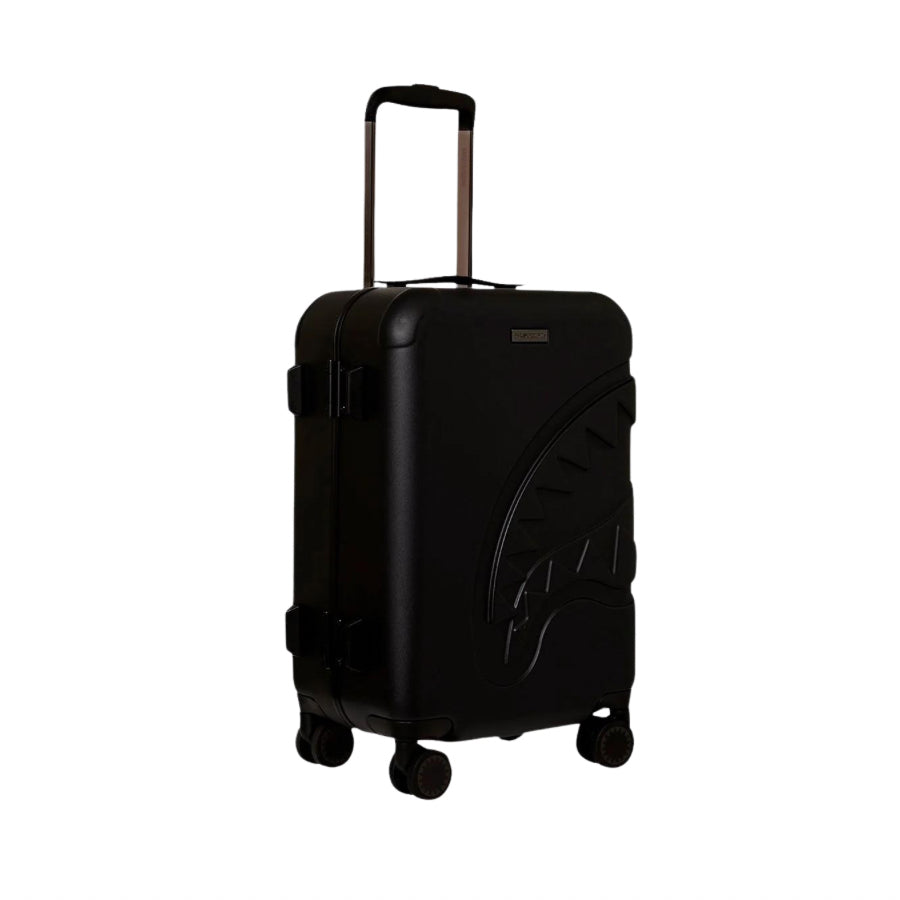 SPRAYGROUND REALITY CHECK SHARKNAUTICS HARDSHELL CARRY-ON JETBLACK LUGGAGE