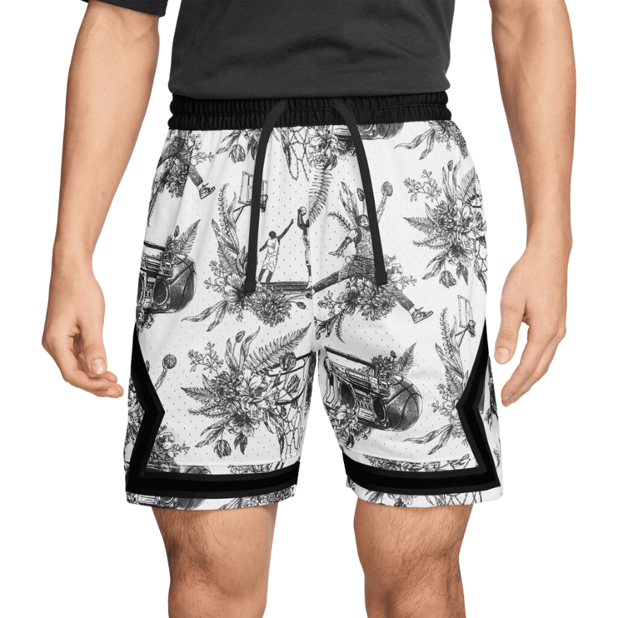 JORDAN SPORT DRI-FIT PRINTED DIAMOND MENS SHORTS