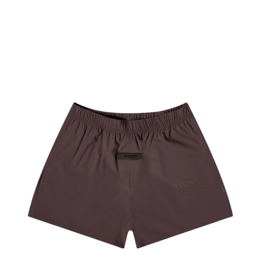 ESSENTIALS fear of god nylon shorts “plum”