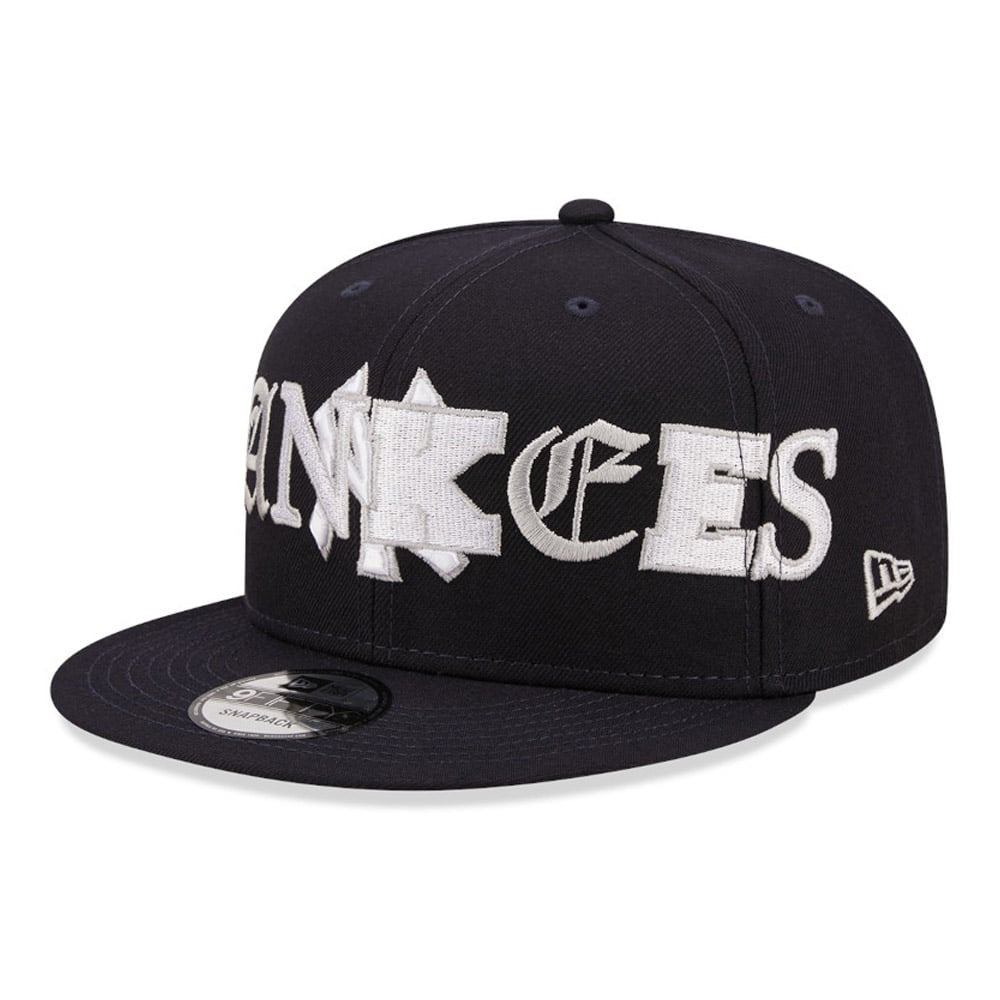 New York Yankees Typo Patch Navy 9FIFTY Snapback Cap - New era