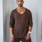 Santotini Long Shirt - BROWN