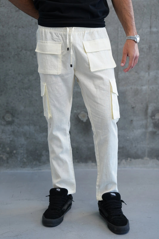 פשתן מונטה קרלו לבן