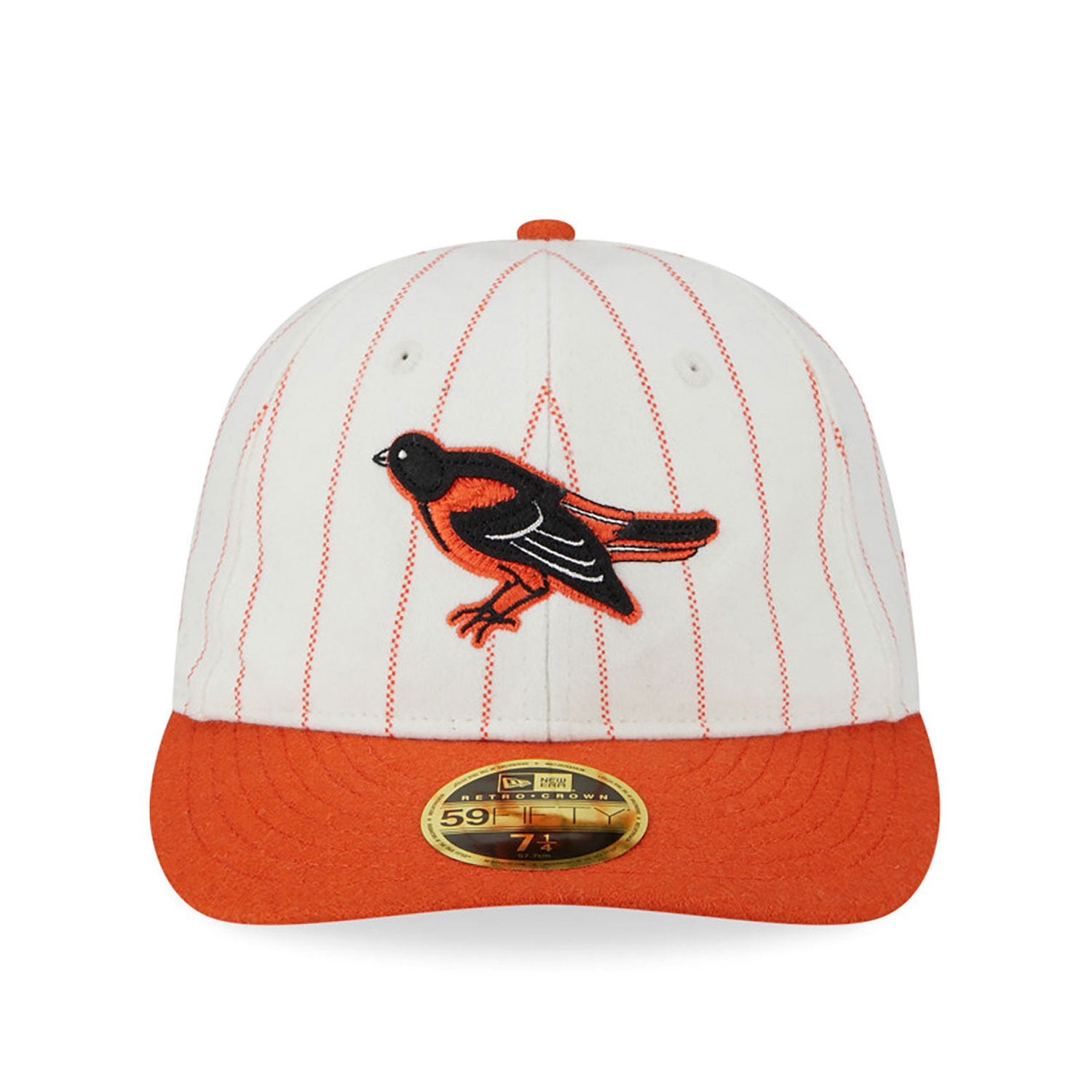 Baltimore Orioles Cooperstown MLB Stripe Chrome White Retro Crown 59FIFTY Fitted Cap