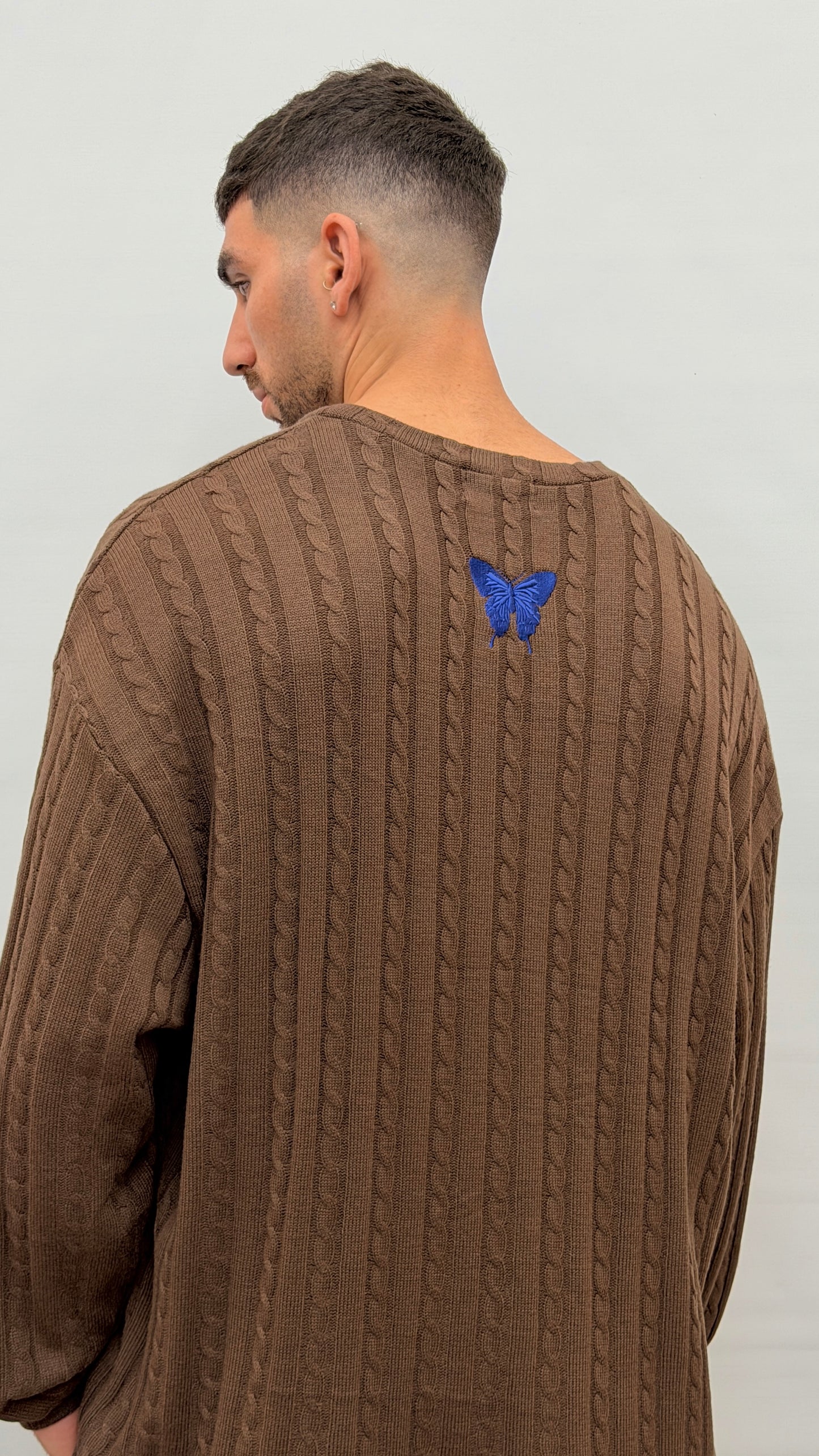 Butterfly Boy Signature Cable Knit - Brown