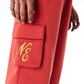 New Era Cargo Joggers Script Red Fleece