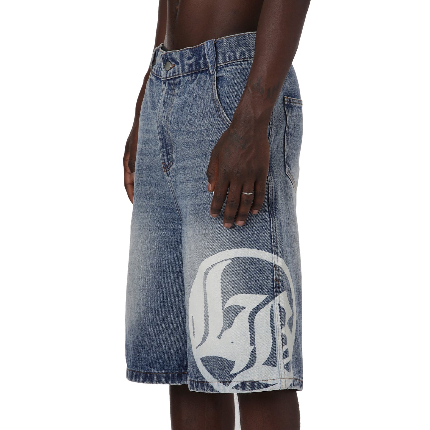 LOGO WASHED JORTS - BLUE Lost boys