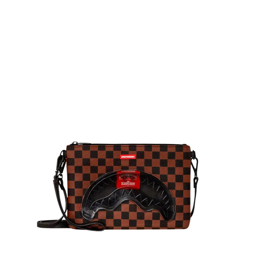 SPRAYGROUND SIP CLEAR SM & EYES CROSSOVER CLUTCH