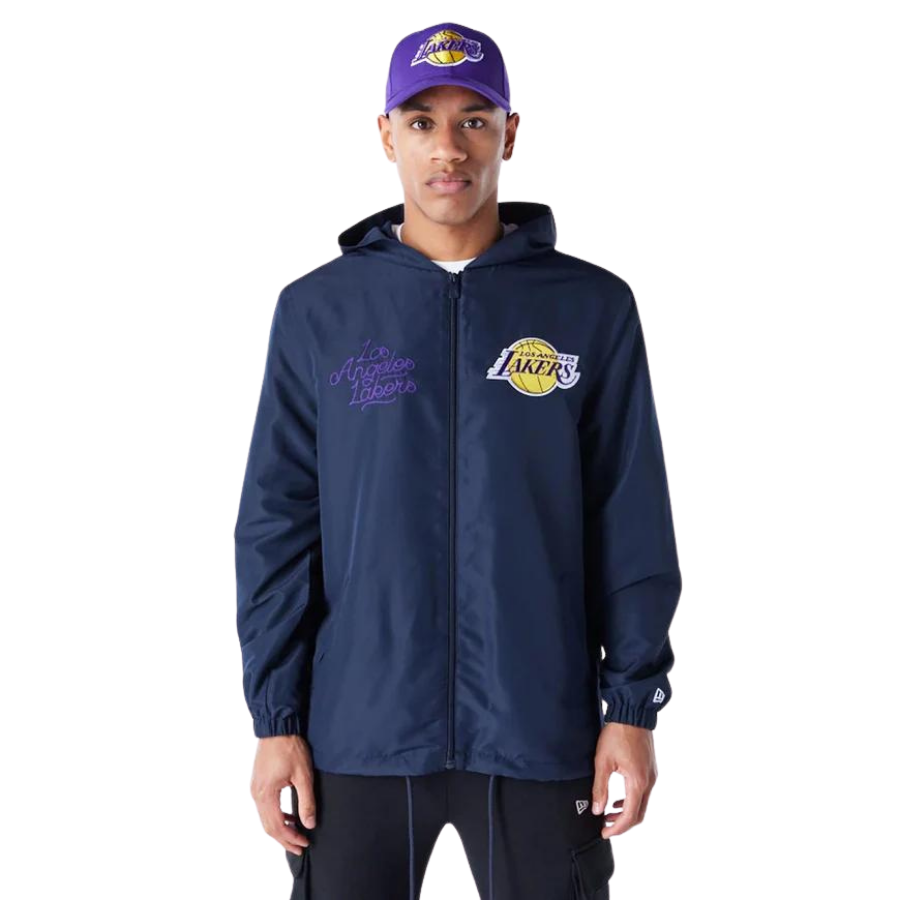 New Era LA Lakers NBA Graphic Navy Jacket