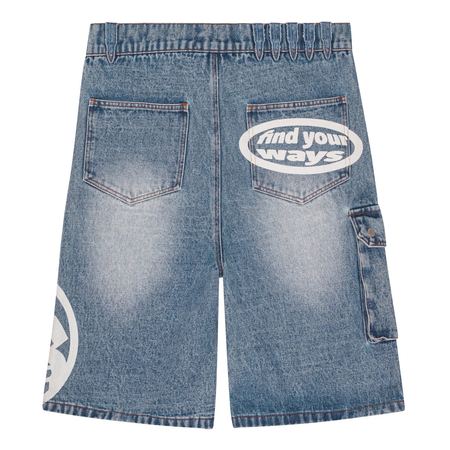 LOGO WASHED JORTS - BLUE Lost boys