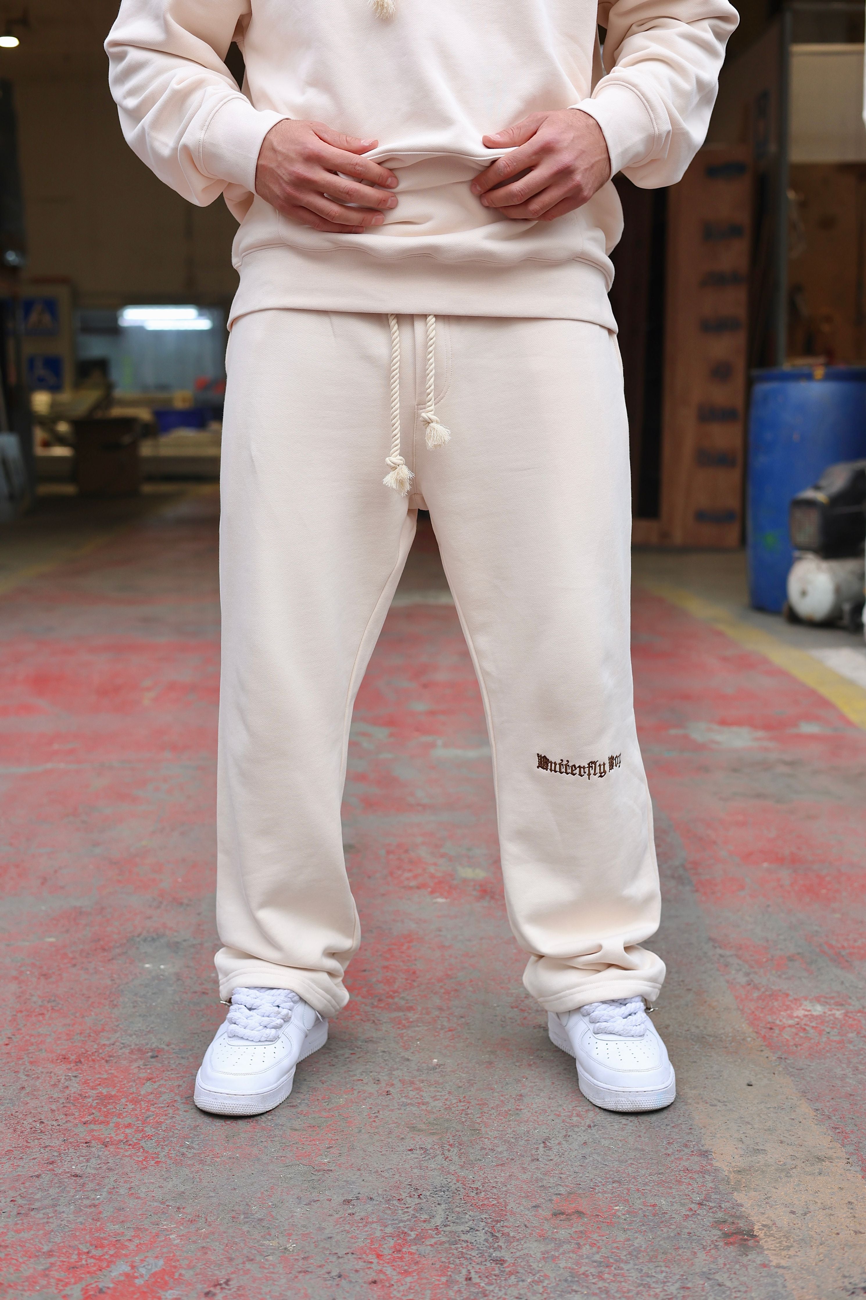 מכנסיים OS BUTTERFLY CRE עם רקמה - Butterfly Sneakers