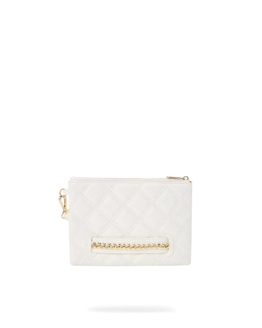 SPRAYGROUND RIVIERA WHITE GOLD CROSS OVER CLUTCH - Butterfly Sneakers