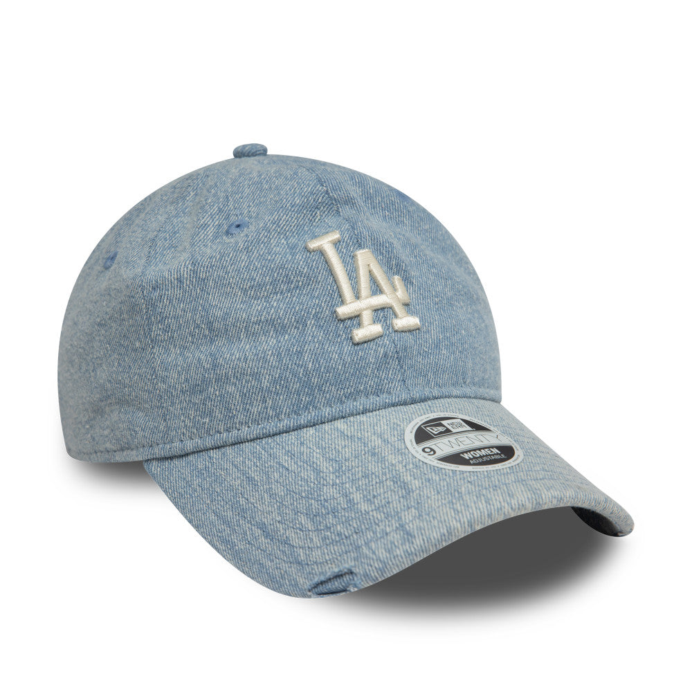 LA Dodgers Womens Acid Denim Pastel Blue 9TWENTY Adjustable Cap