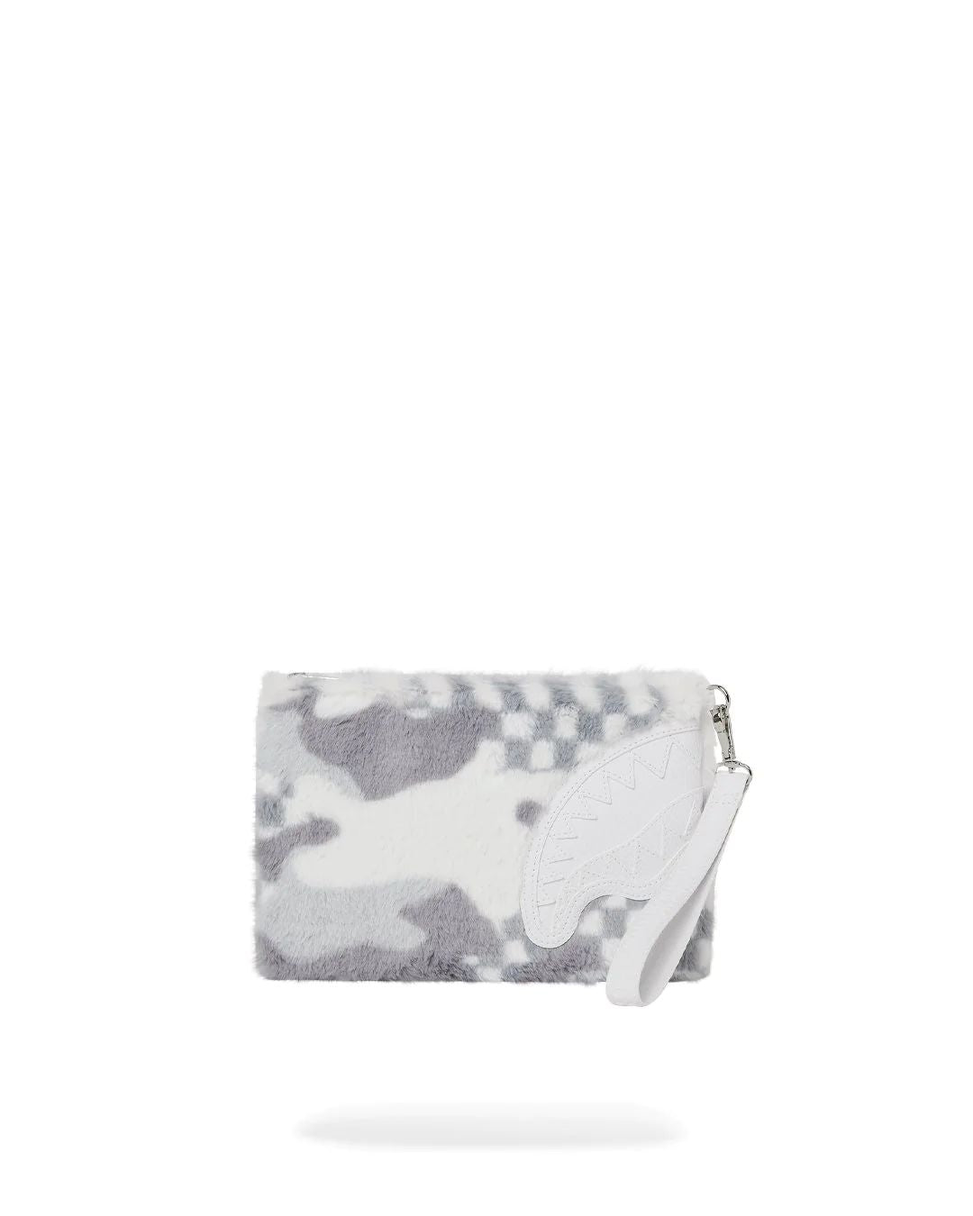 SPRAYGROUND WHITE FUR 3AM CROSS OVER CLUTCH