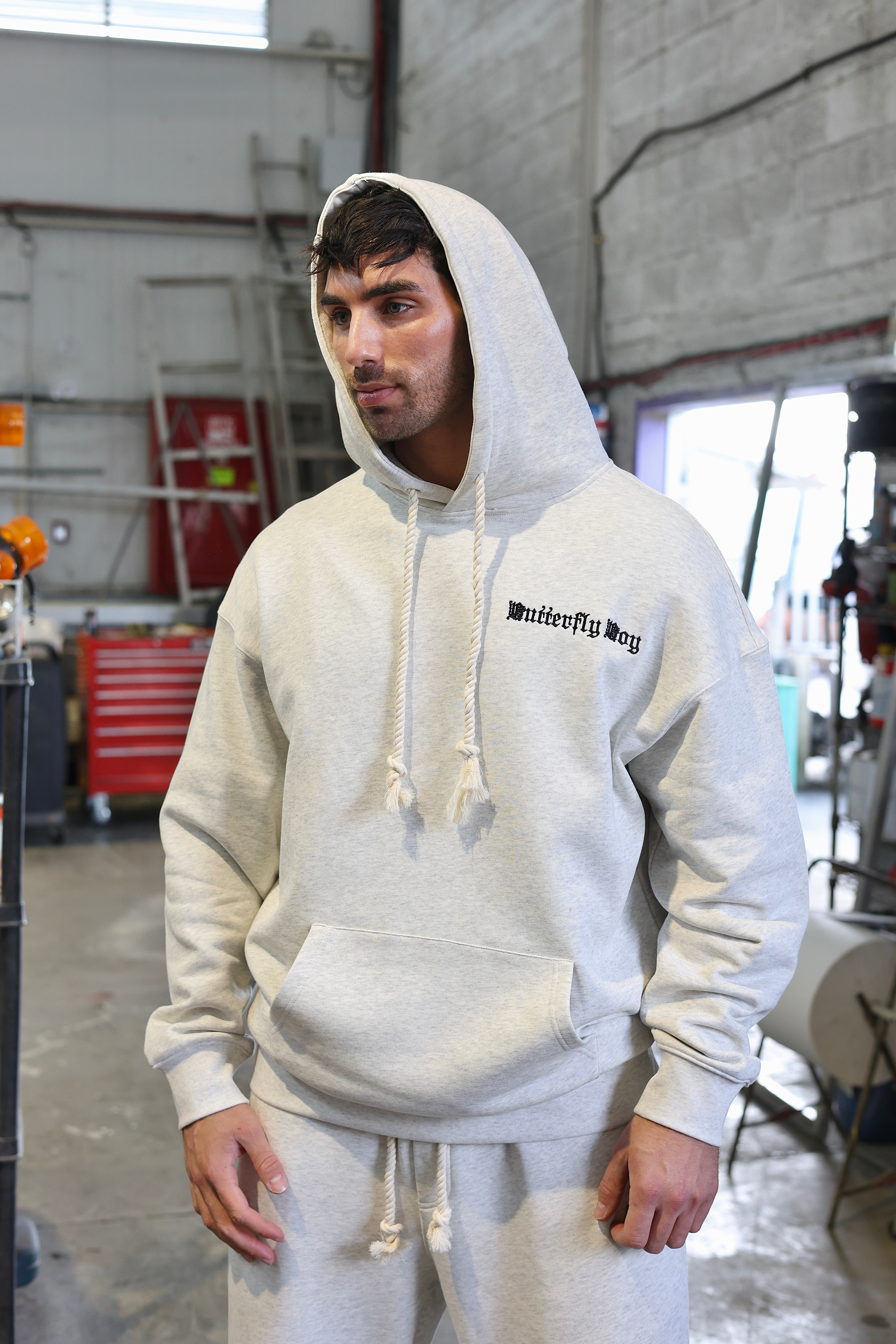 BUTTERFLY BOY HOODIE - DIRTY WHITE