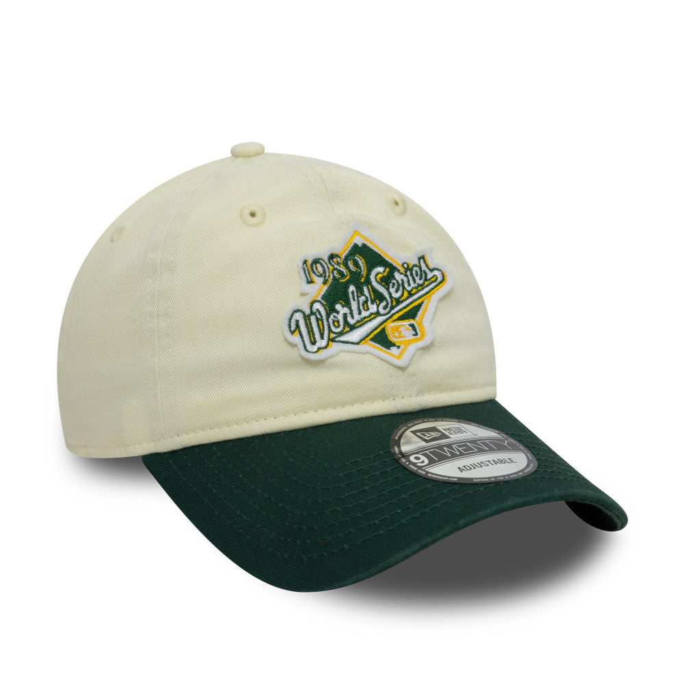 Oakland Athletics World Series Patch Cream 9TWENTY Adjustable Cap