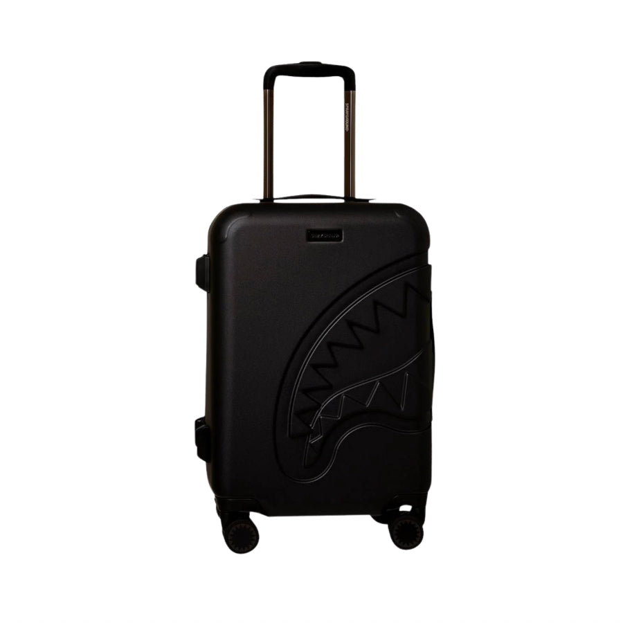 SPRAYGROUND REALITY CHECK SHARKNAUTICS HARDSHELL CARRY-ON JETBLACK LUGGAGE