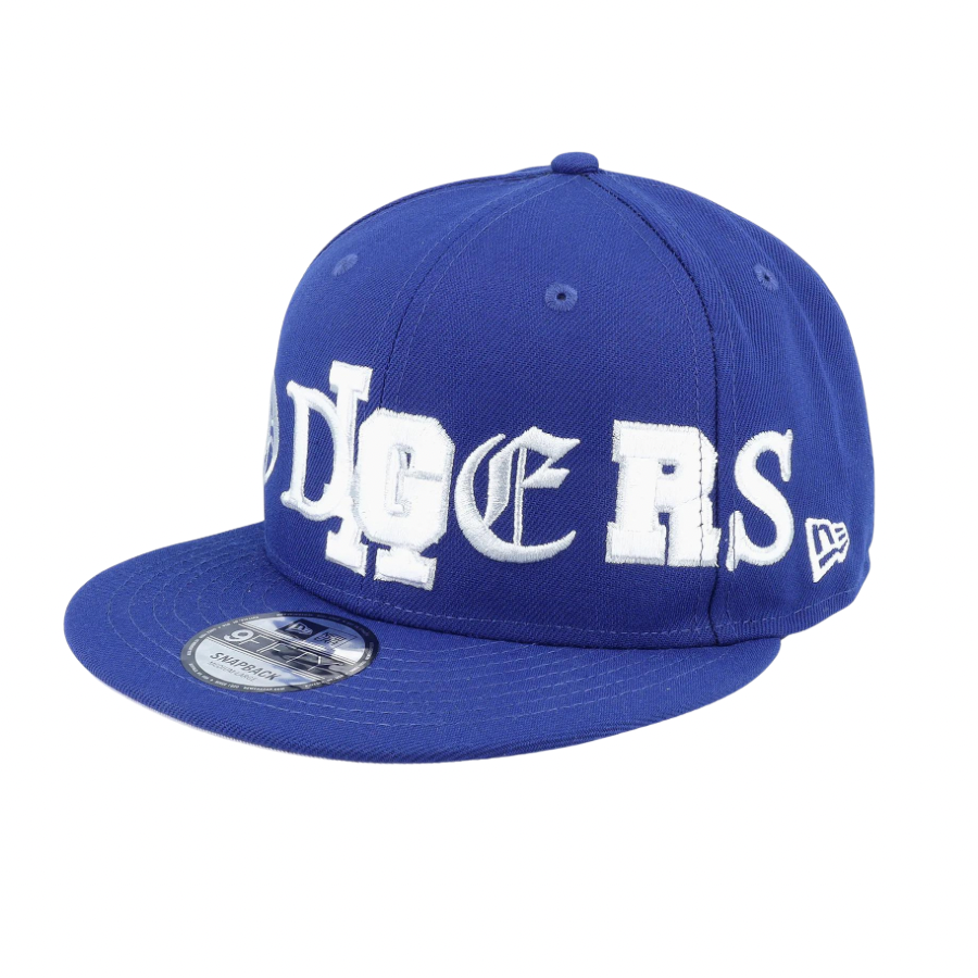 Los Angeles Dodgers Team Typography 9FIFTY Royal Snapback - New Era