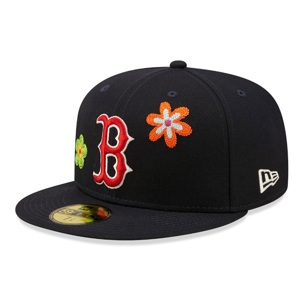 Boston Red Sox MLB Flower Navy 59FIFTY Fitted Cap - New era