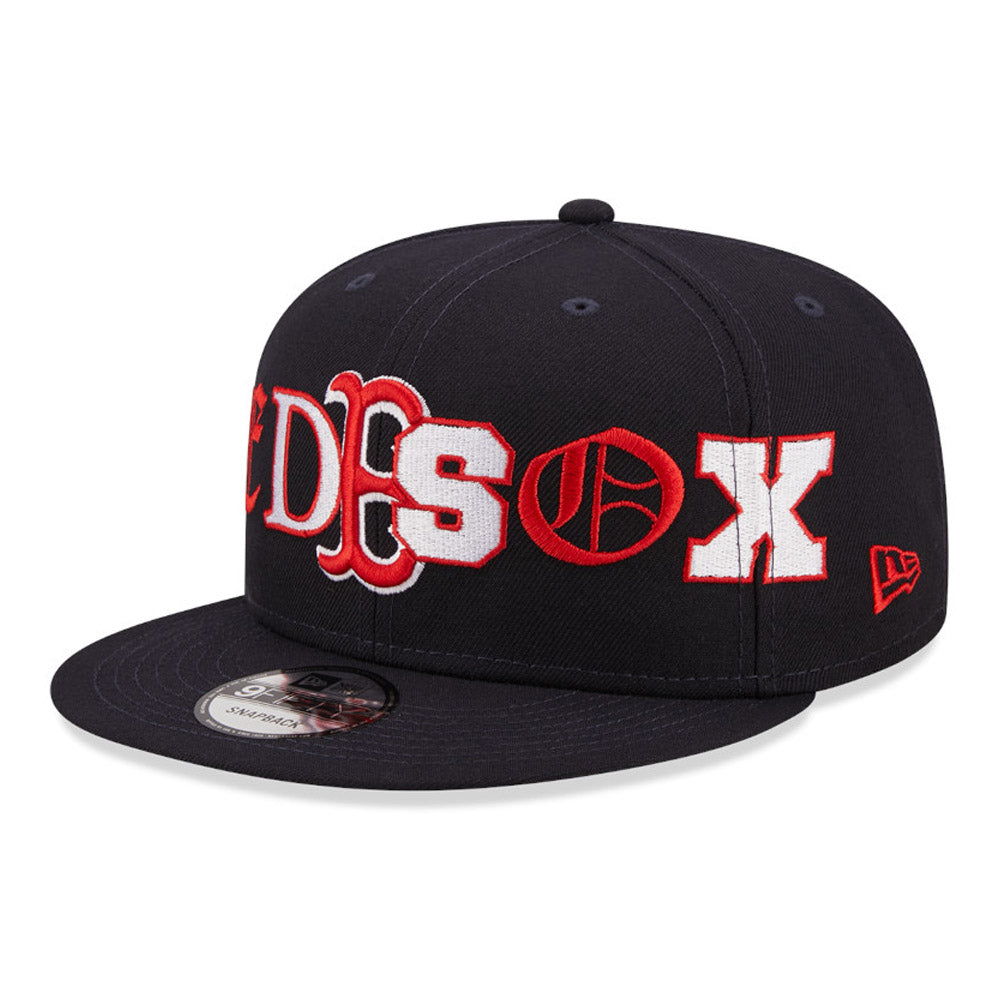 Boston Red Sox Typo Patch Navy 9FIFTY Snapback Cap