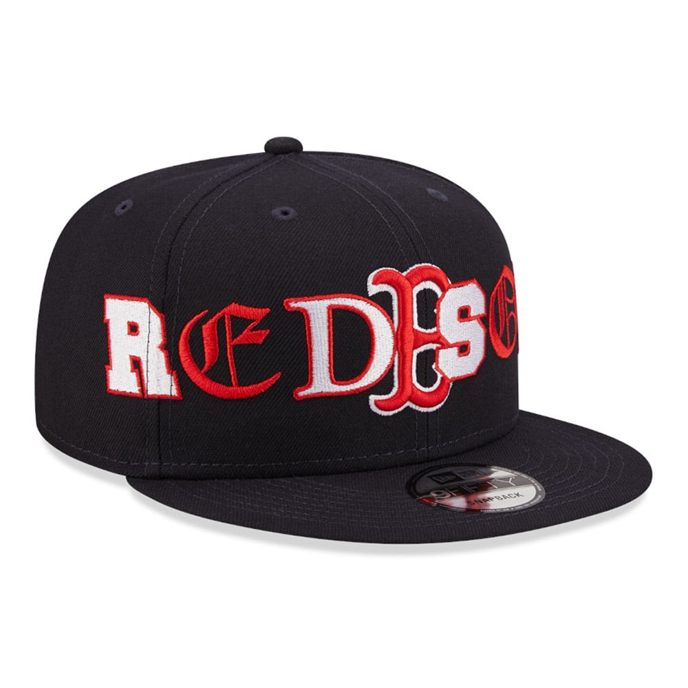 Boston Red Sox Typo Patch Navy 9FIFTY Snapback Cap