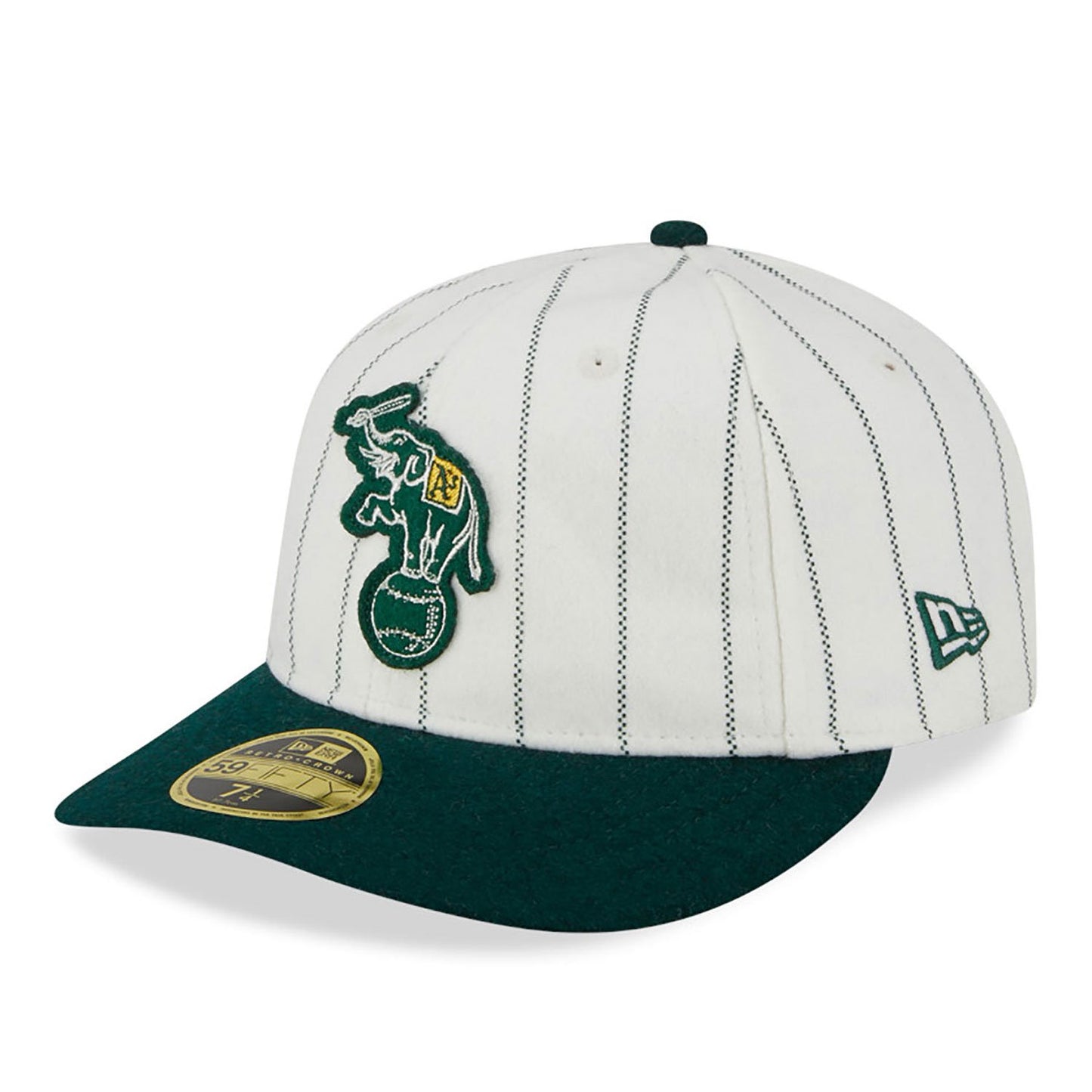 Oakland Athletics Cooperstown MLB Stripe Chrome White Retro Crown 59FIFTY Fitted Cap