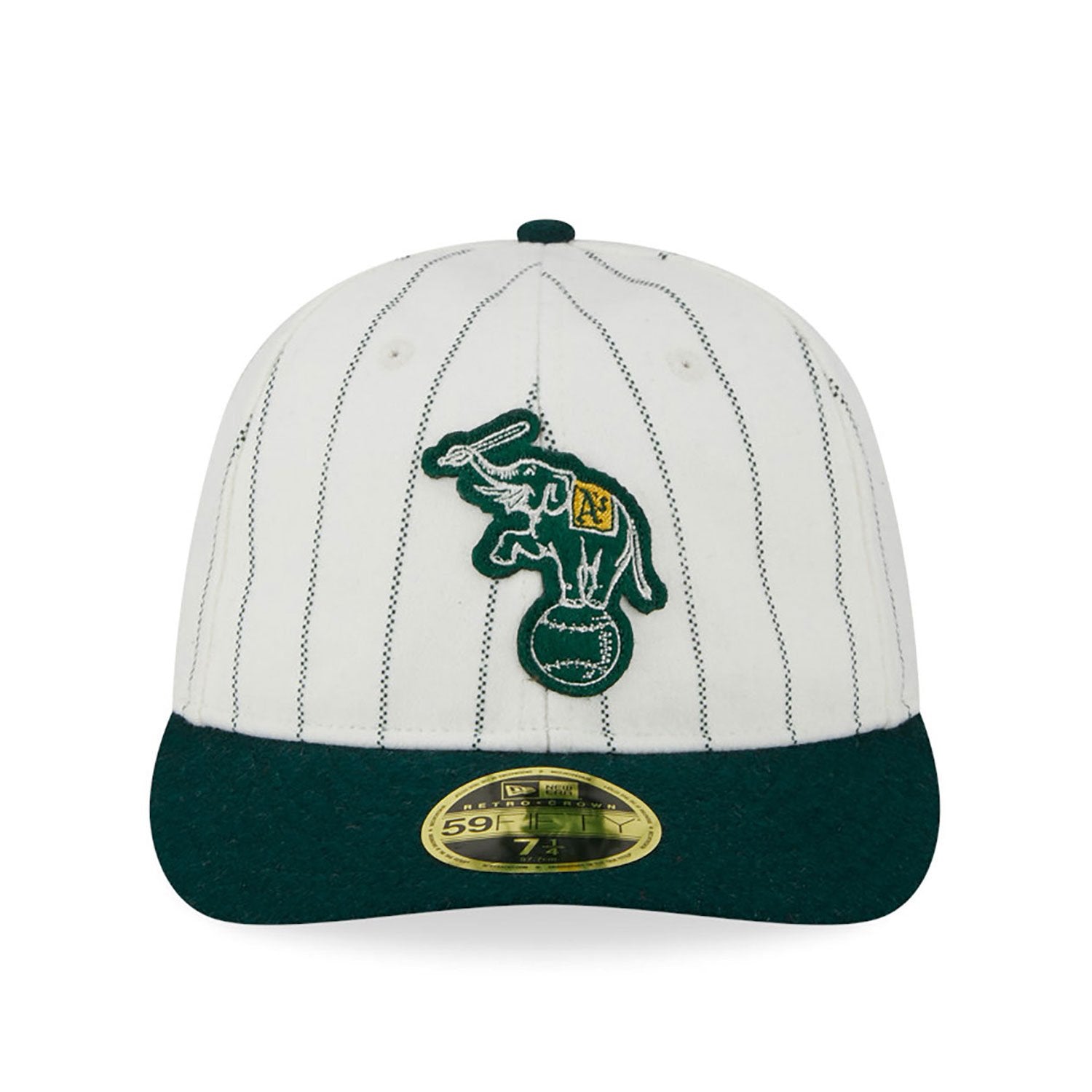 Oakland Athletics Cooperstown MLB Stripe Chrome White Retro Crown 59FIFTY Fitted Cap