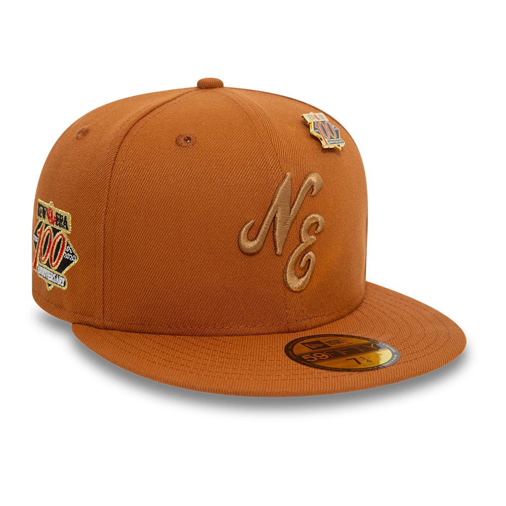 New Era Script Brown 59FIFTY Fitted Cap