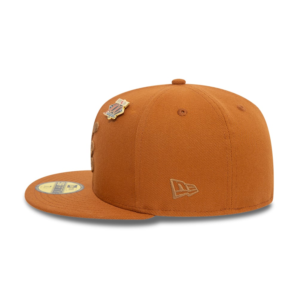 New Era Script Brown 59FIFTY Fitted Cap