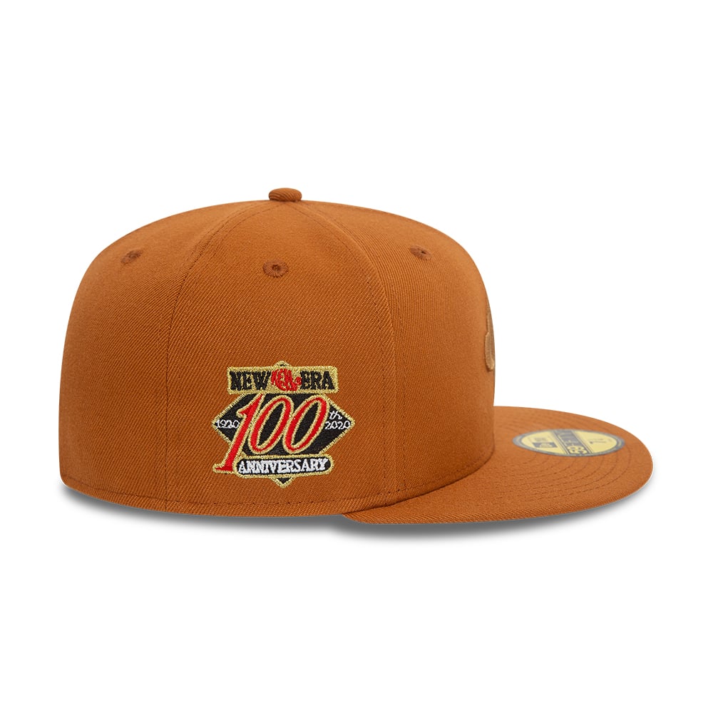 New Era Script Brown 59FIFTY Fitted Cap