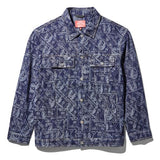 PRINT BUTTON FRONT DENIM JACKET Denim Blue - Butterfly Sneakers