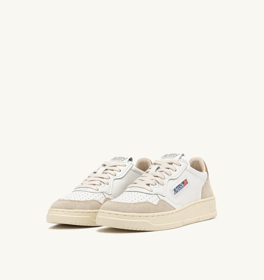 MEDALIST LOW MANLS02 - LEAT/SUEDE WHT/BRNSUG