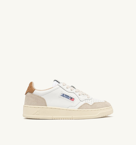 MEDALIST LOW MANLS02 - LEAT/SUEDE WHT/BRNSUG