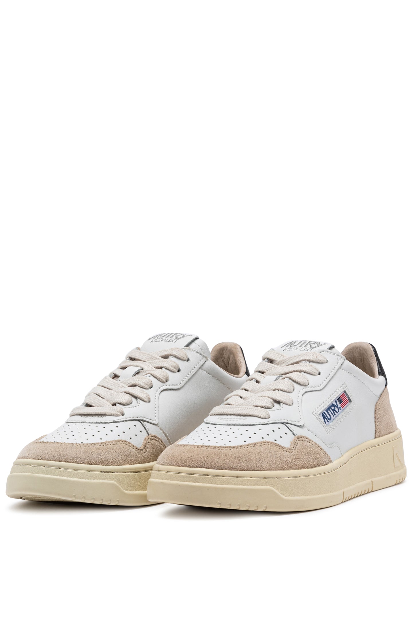 MEDALIST LOW MANLS21 - LEAT/SUEDE WHT/BLK
