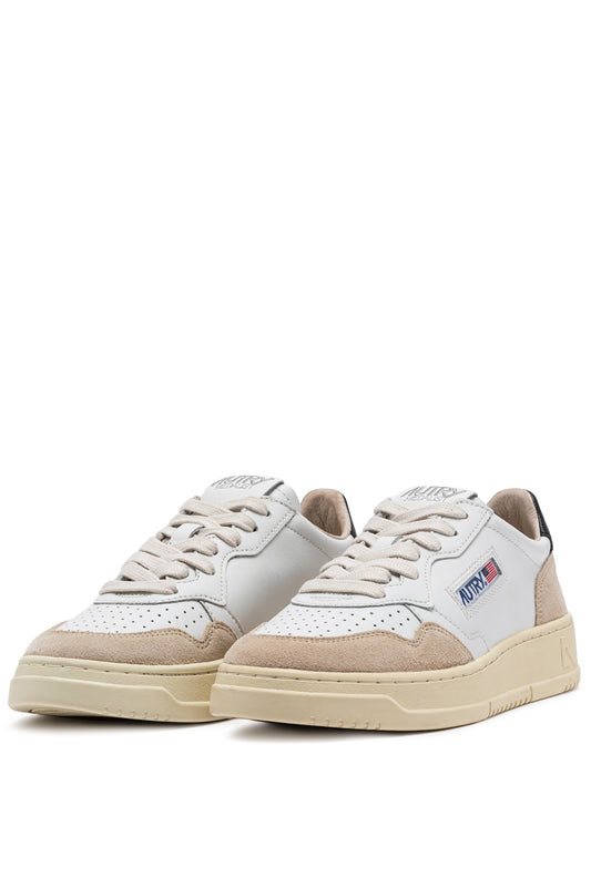 MEDALIST LOW MANLS21 - LEAT/SUEDE WHT/BLK