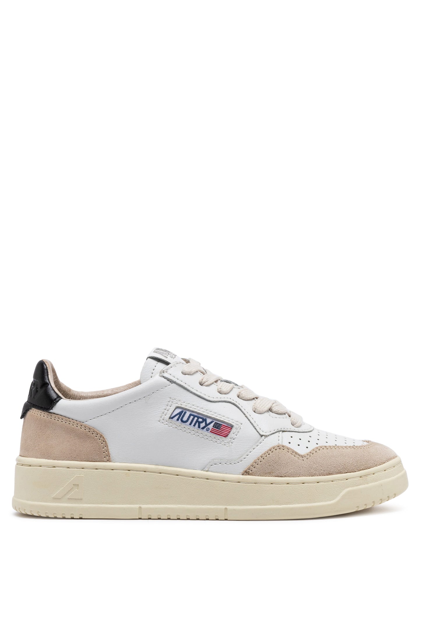 MEDALIST LOW MANLS21 - LEAT/SUEDE WHT/BLK