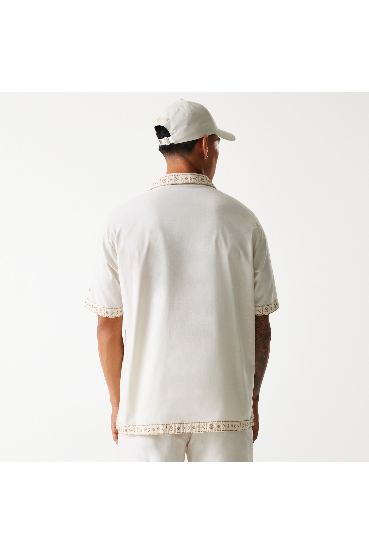 New York Yankees MLB Taping חולצה מכופתרת שרוול קצר - Butterfly Sneakers