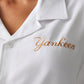 New York Yankees MLB Graphic White Revere חולצת טי שרט מכופתרת