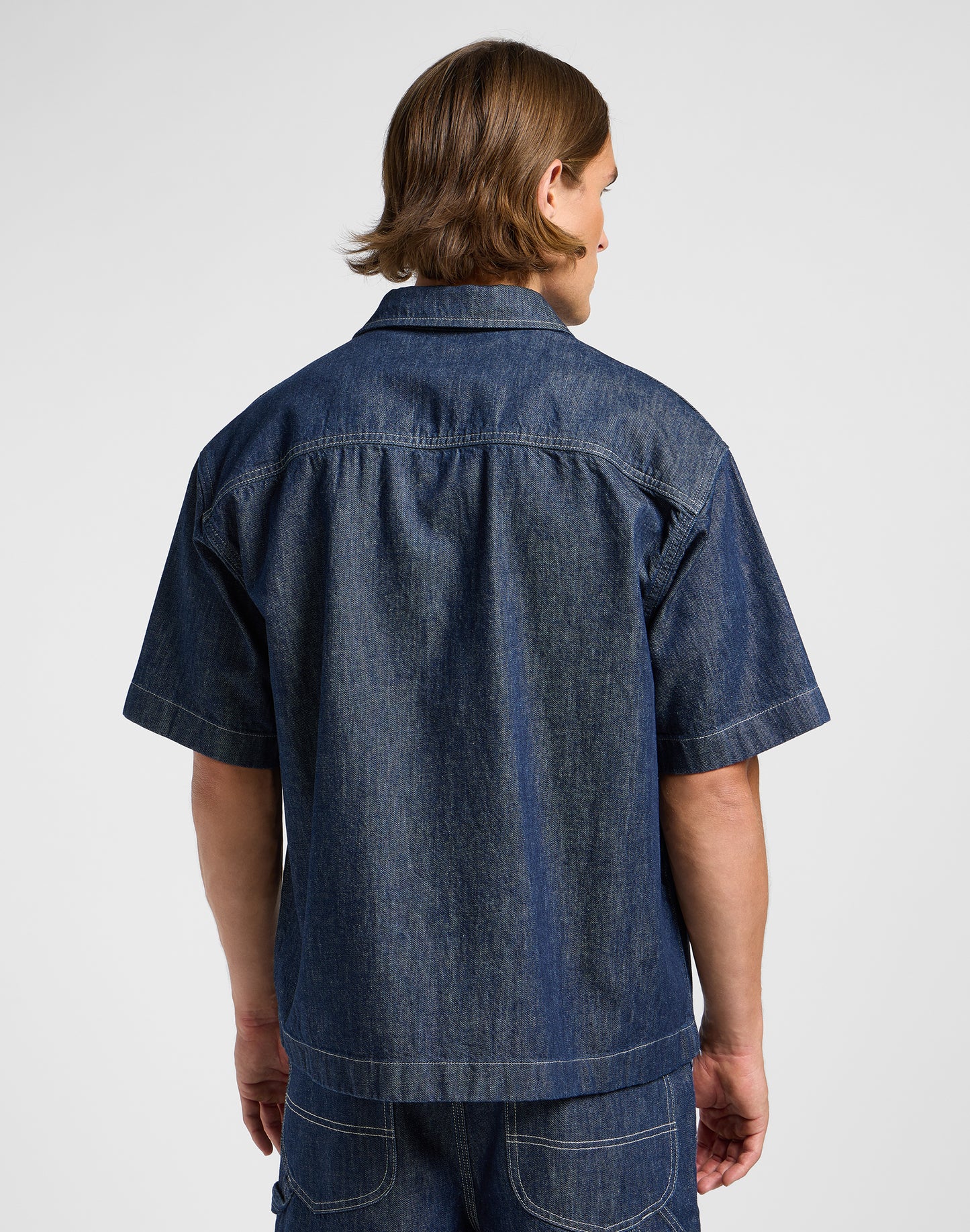 SS WORKWEAR חולצת גינס מכופתרת שרוול קצר