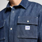 SS WORKWEAR חולצת גינס מכופתרת שרוול קצר