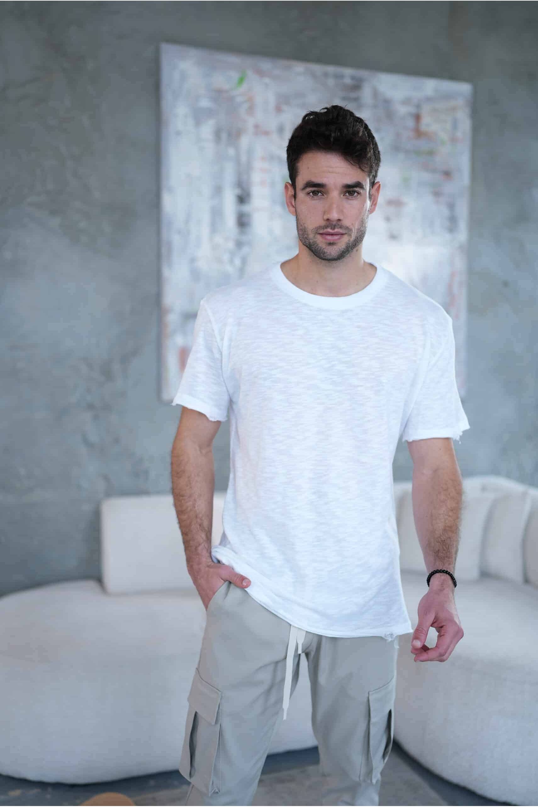 חולצת פשתן פרימות לבן - Butterfly Sneakers