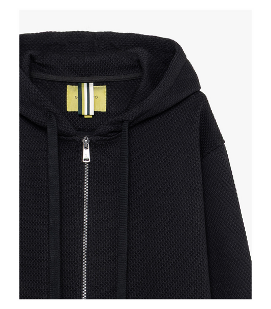 GIANNI LUPO קפוצ'ון טרנינג שחור