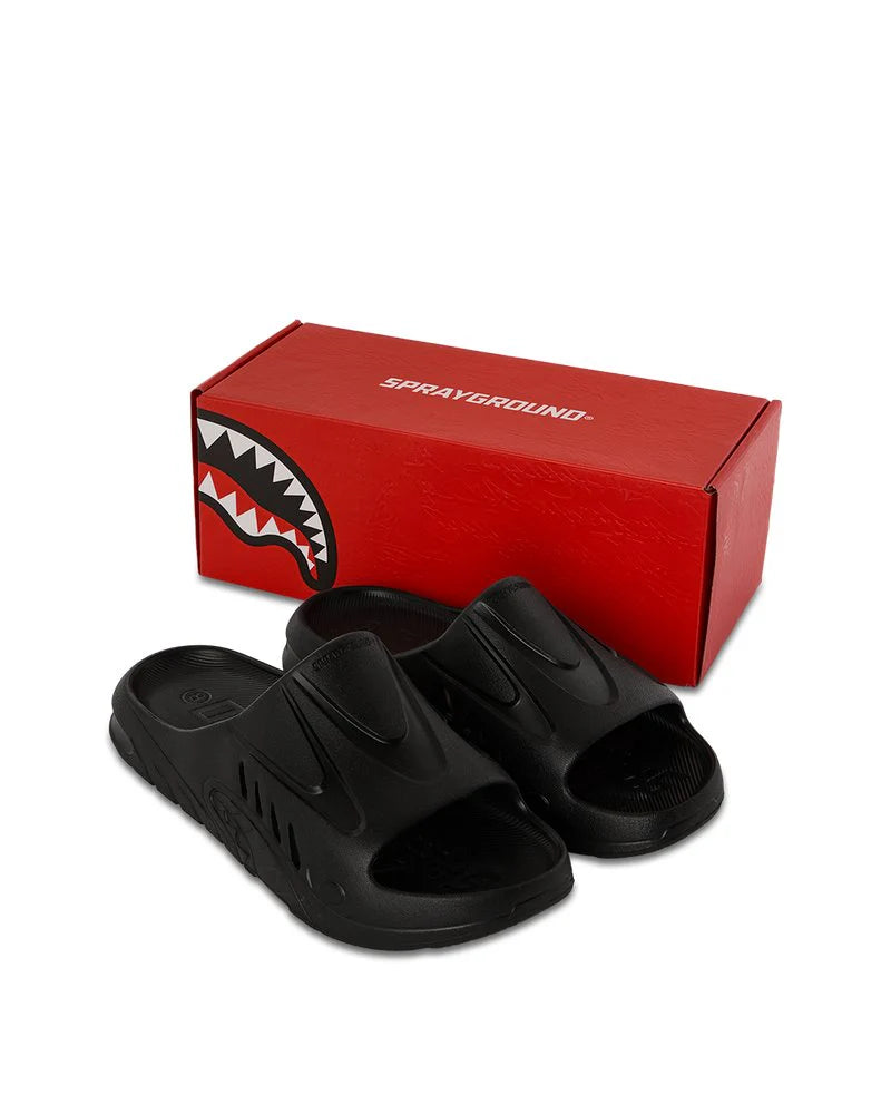 SPRAYGROUND SHARK SLIDE BLACK כפכף שחור - Butterfly Sneakers