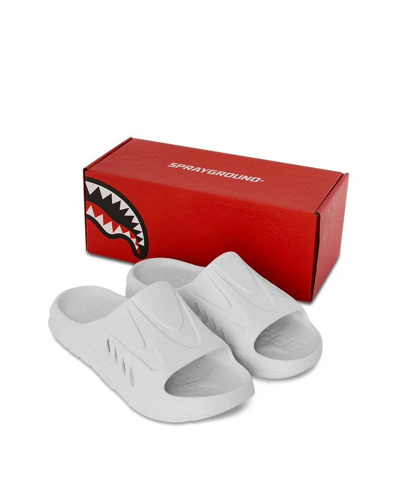 SPRAYGROUND SHARK SLIDE WHITE כפכף לבן - Butterfly Sneakers