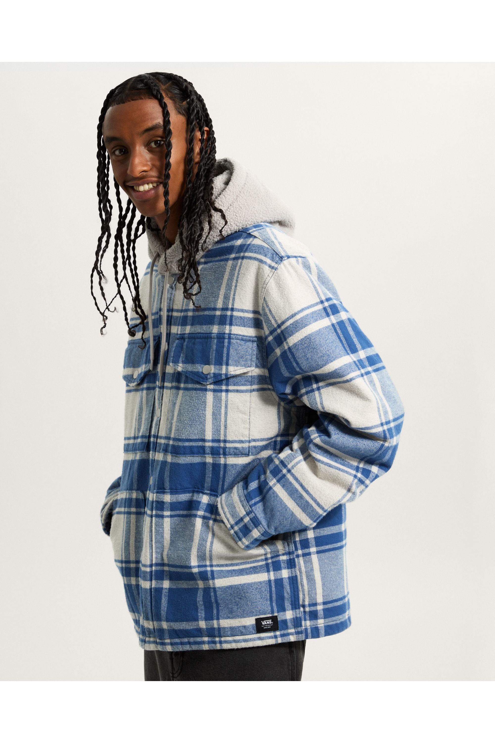 Piedmont Hooded Plaid Shacket - Butterfly Sneakers