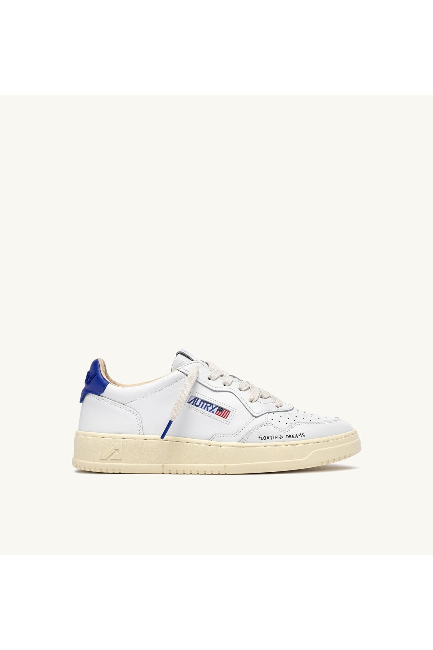 MEDALIST LOW MAN DL01 LEATHER/DREAM WHITE/BEAUCOUP BLUE - Butterfly Sneakers