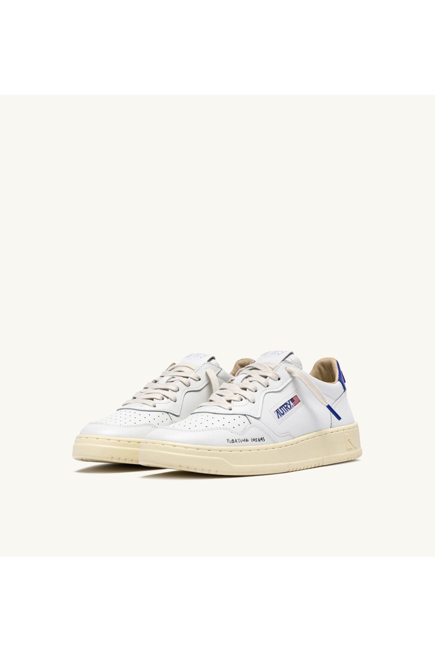 MEDALIST LOW MAN DL01 LEATHER/DREAM WHITE/BEAUCOUP BLUE - Butterfly Sneakers