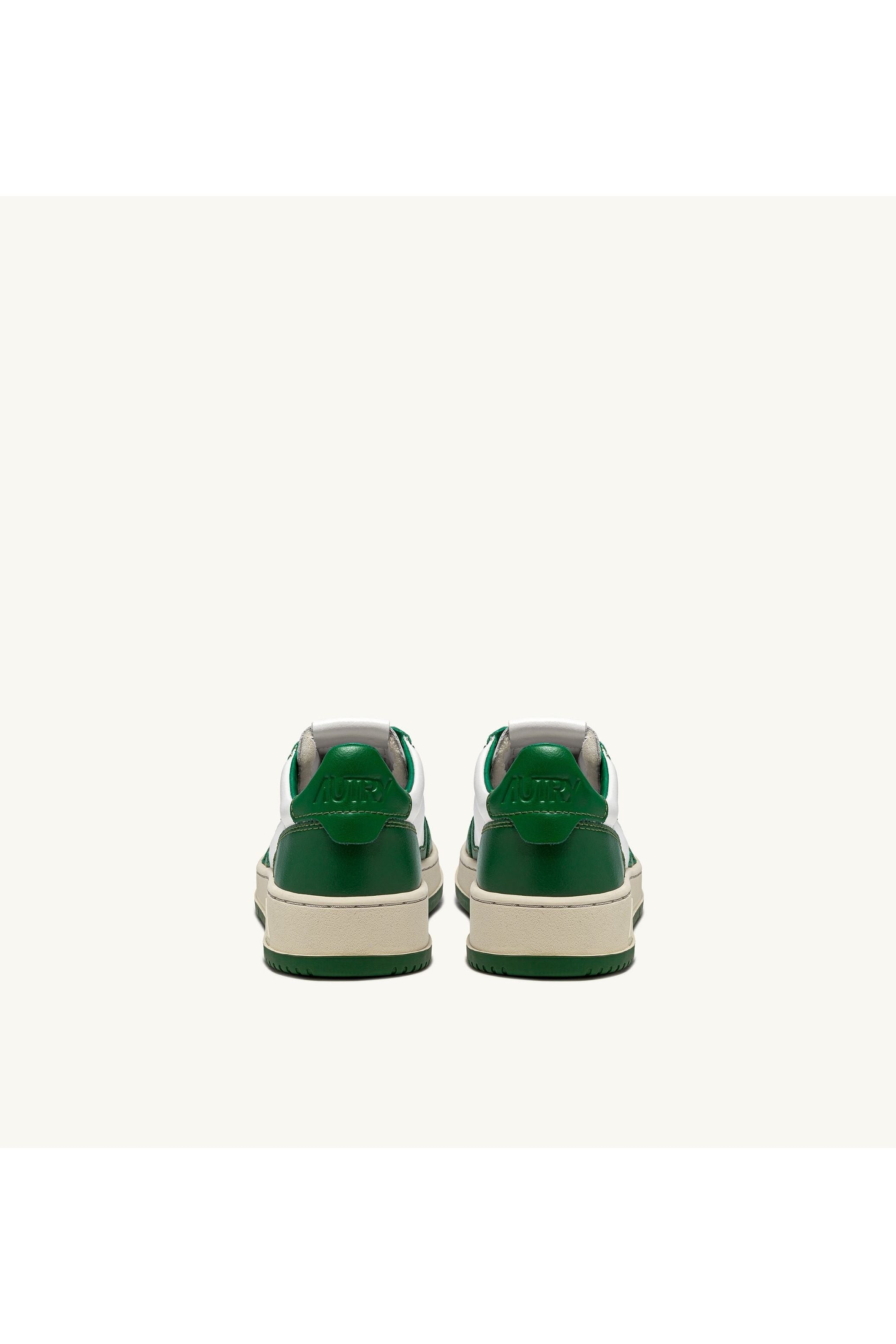 MEDALIST LOW MAN WB03 LEATHER/LEATHER WHITE/GREEN - Butterfly Sneakers