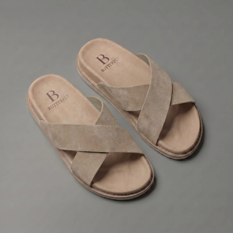 BUTTERFLY כפכף כפול קרם - Butterfly Sneakers